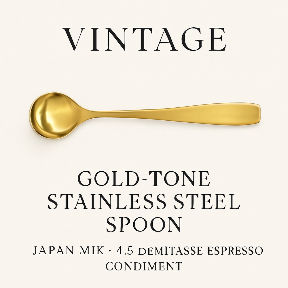 Vintage Gold-Tone Stainless Steel Condimant Spoon